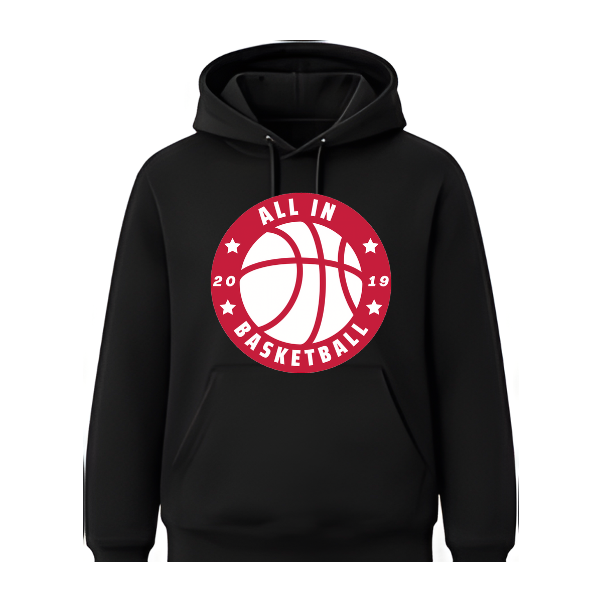 All In Basketball Academy Badge Fleece Hoodie — Black