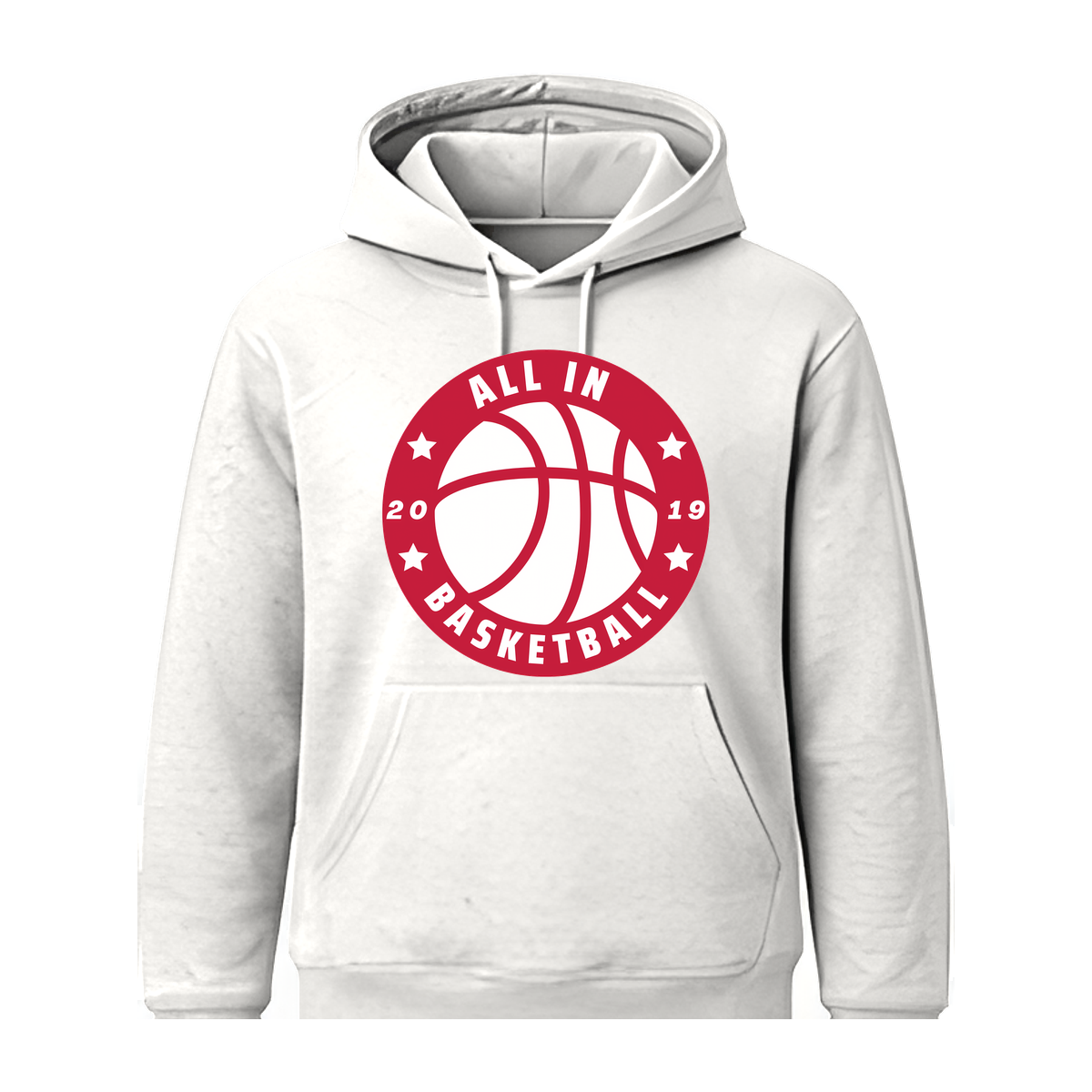All In Basketball Academy Badge Fleece Hoodie — White