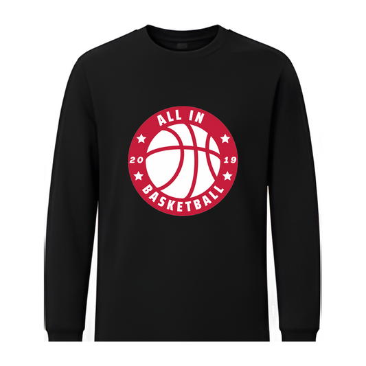 All In Basketball Academy Badge Long Sleeve Tee — Black