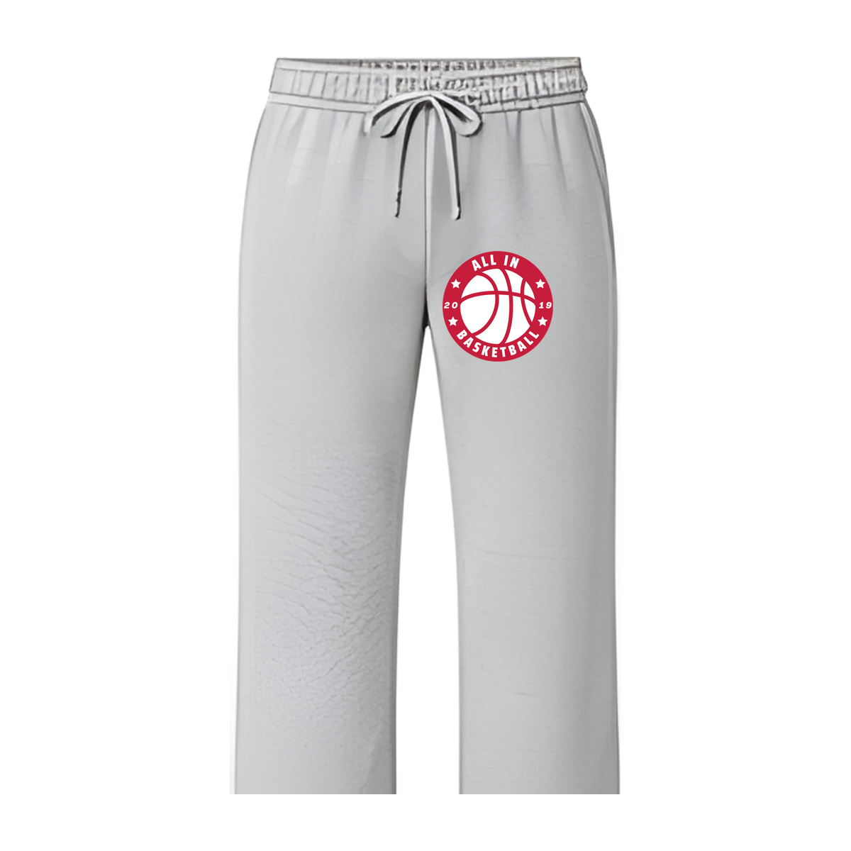 All In Basketball Academy Badge Open-Bottom Sweatpants — Gray