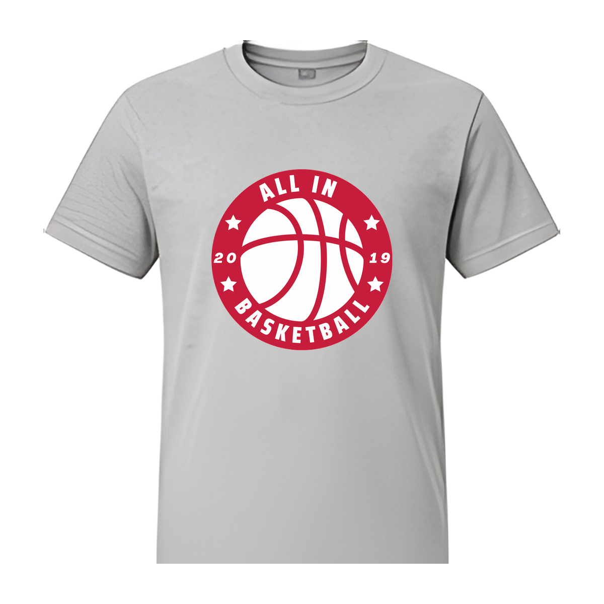 All In Basketball Academy Badge Value Tee — Gray