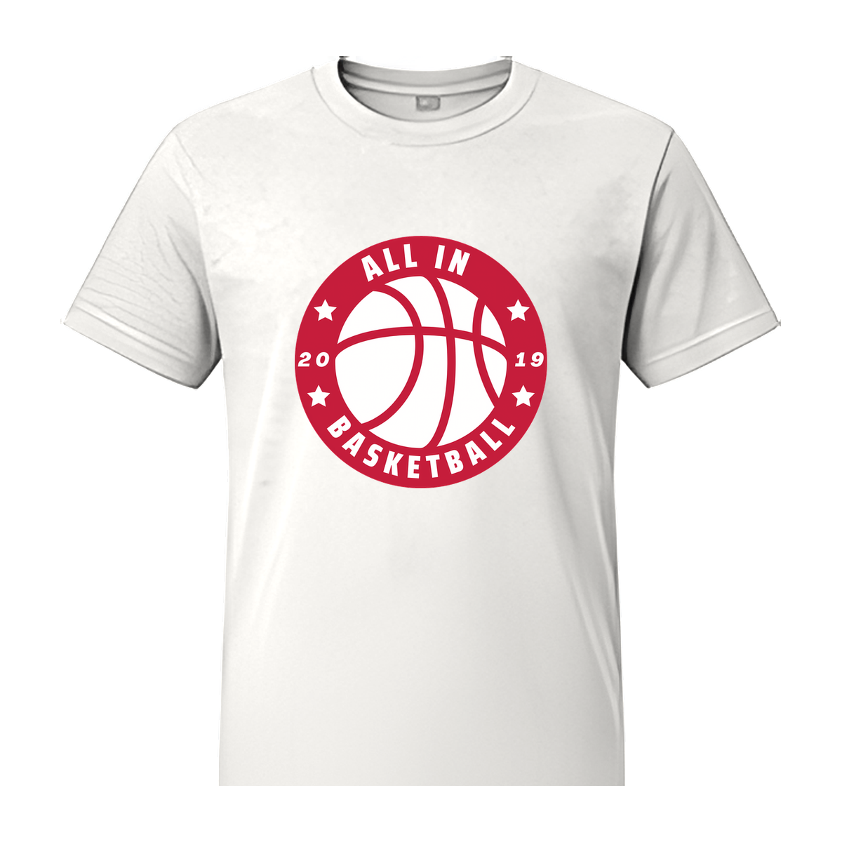 All In Basketball Academy Badge Value Tee — White