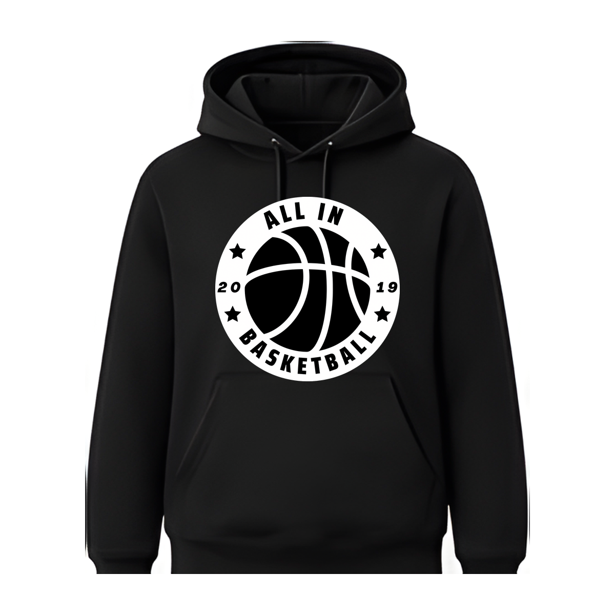 All In Basketball Academy Badge Youth Hoodie — Black