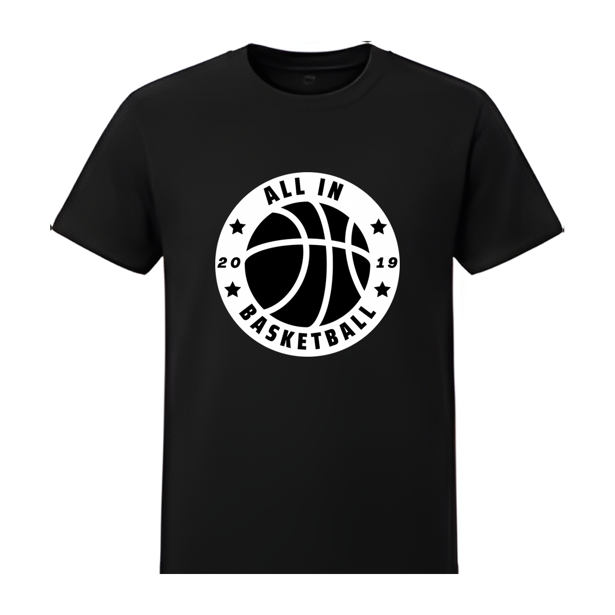 All In Basketball Academy Badge Youth Tee — Black