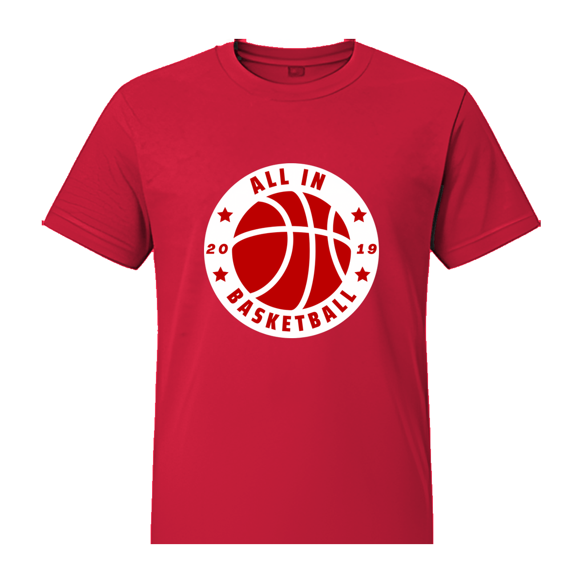All In Basketball Academy Badge Youth Tee — Scarlet
