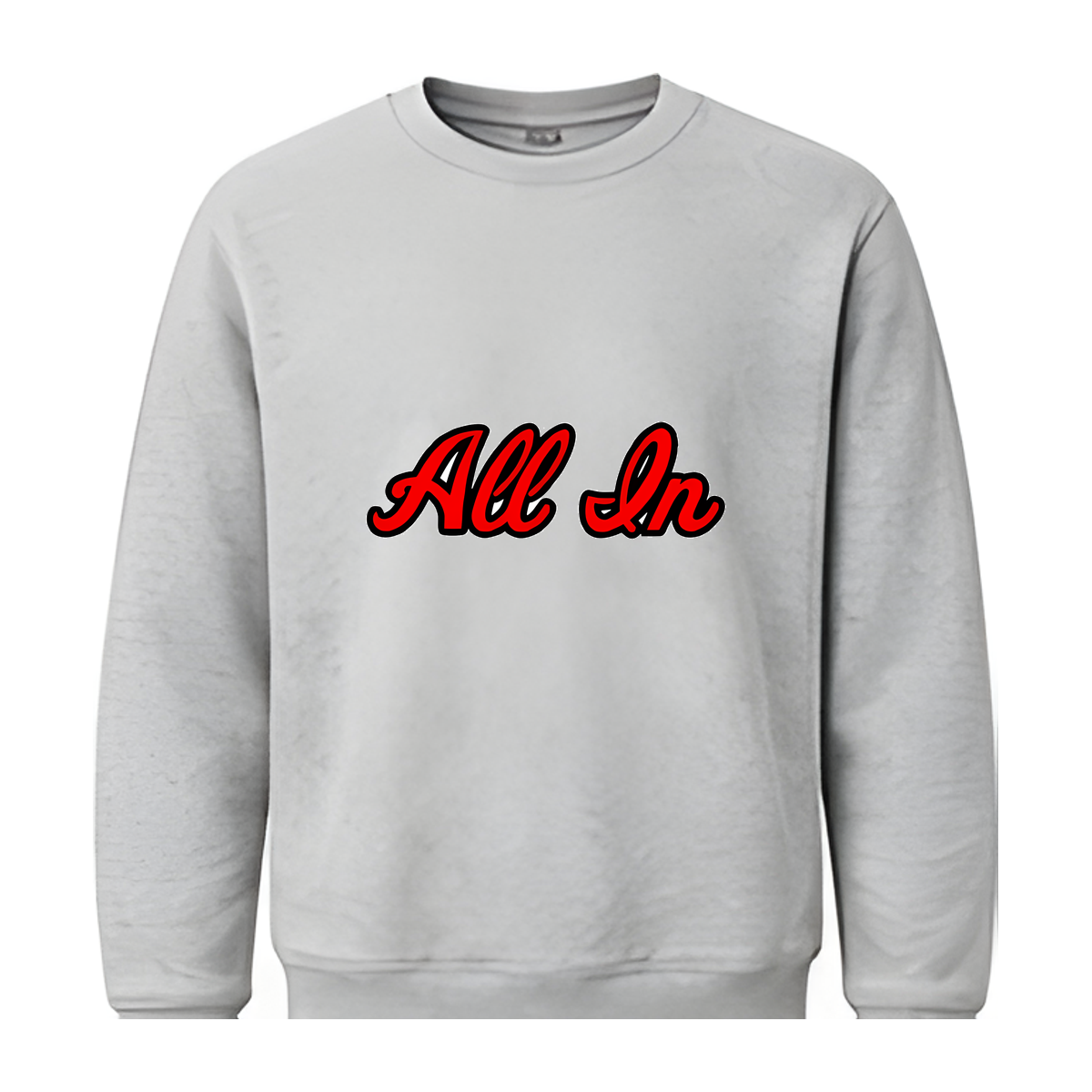 All In Basketball Academy Script Fleece Crewneck — Gray
