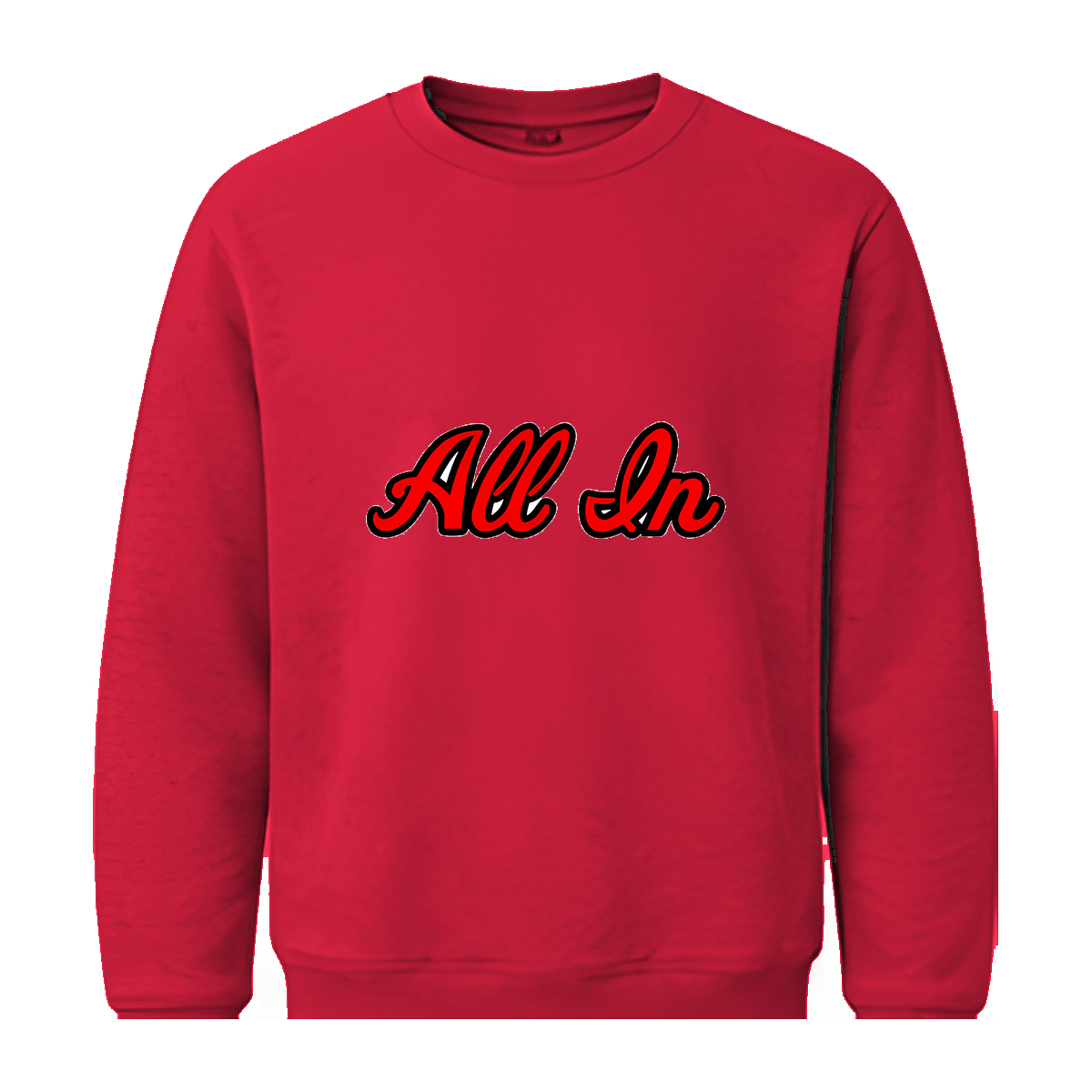 All In Basketball Academy Script Fleece Crewneck — Scarlet