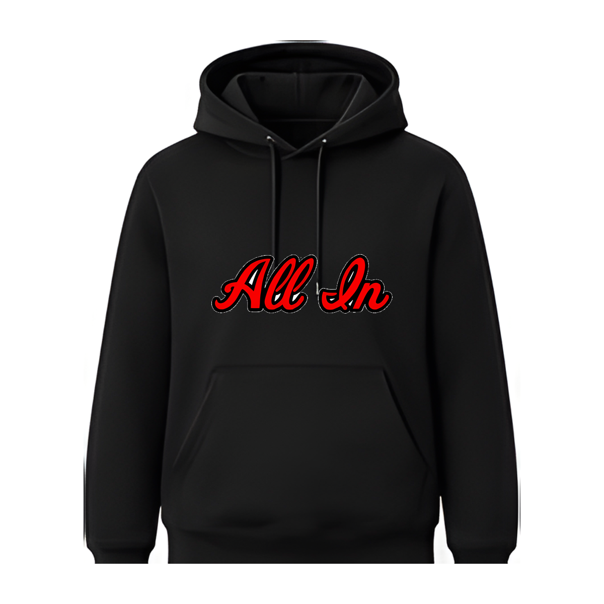 All In Basketball Academy Script Fleece Hoodie — Black
