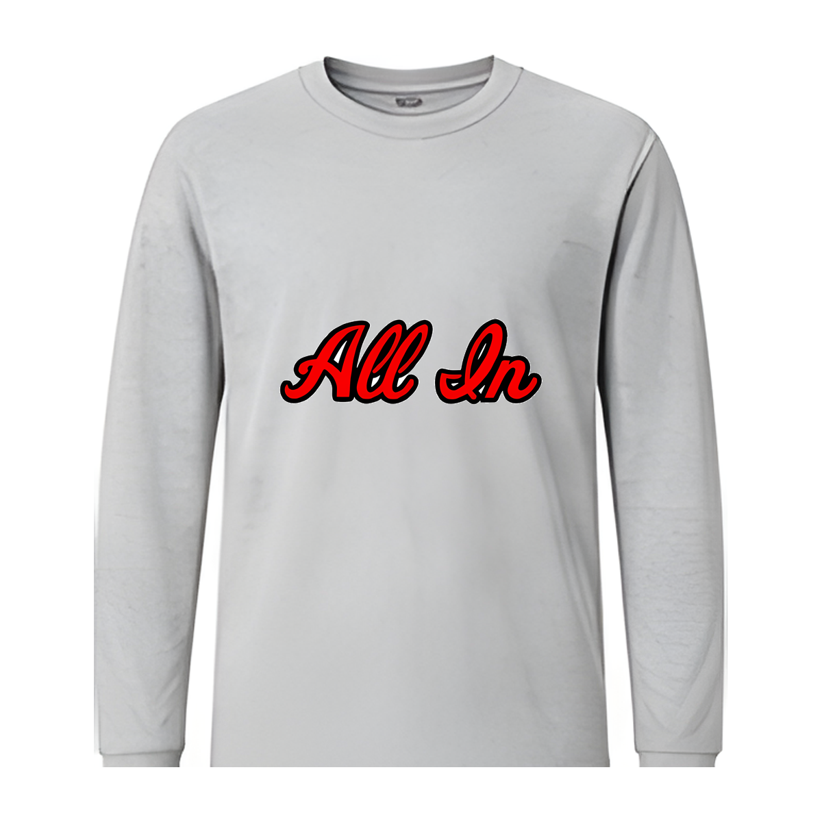 All In Basketball Academy Script Long Sleeve Tee — Gray