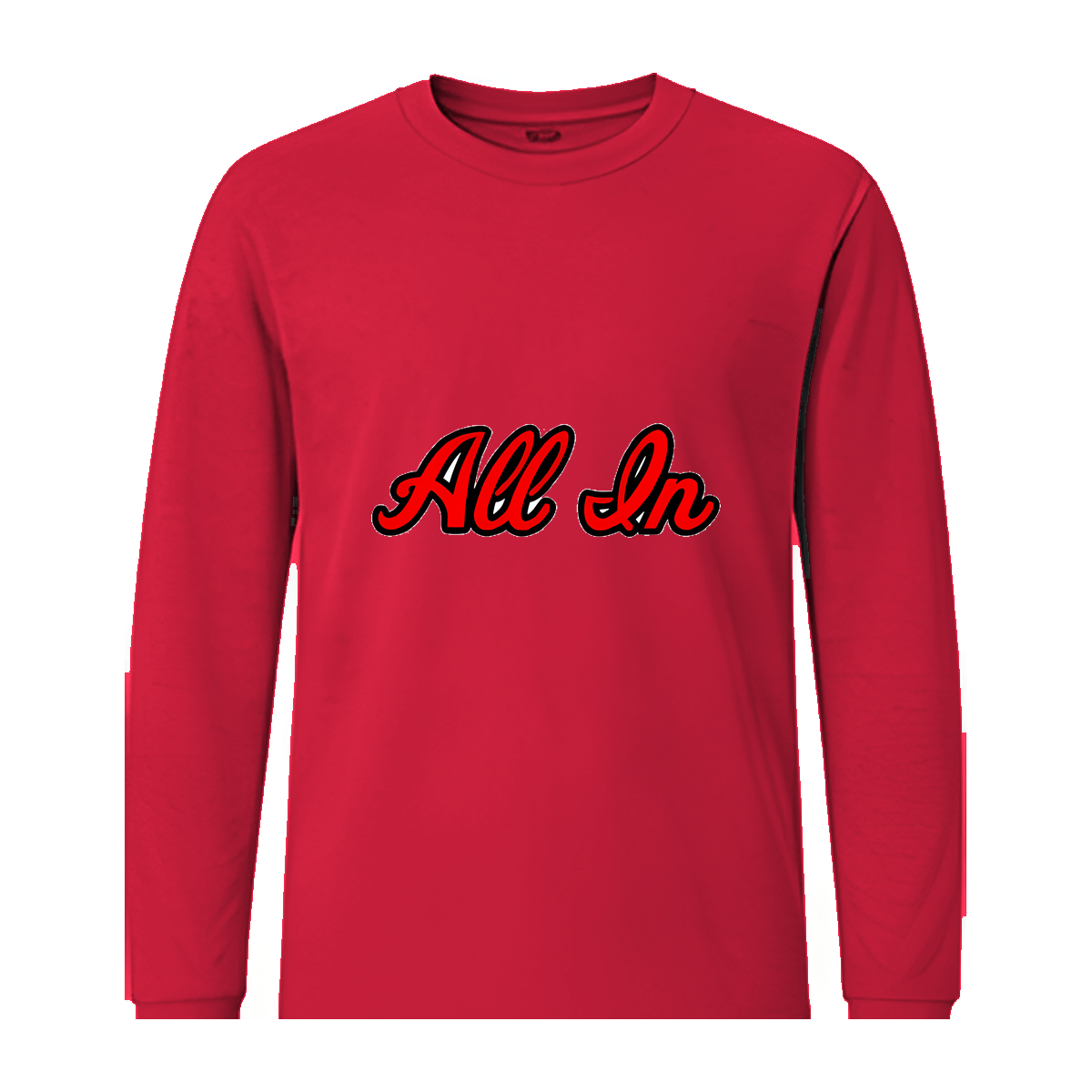 All In Basketball Academy Script Long Sleeve Tee — Scarlet