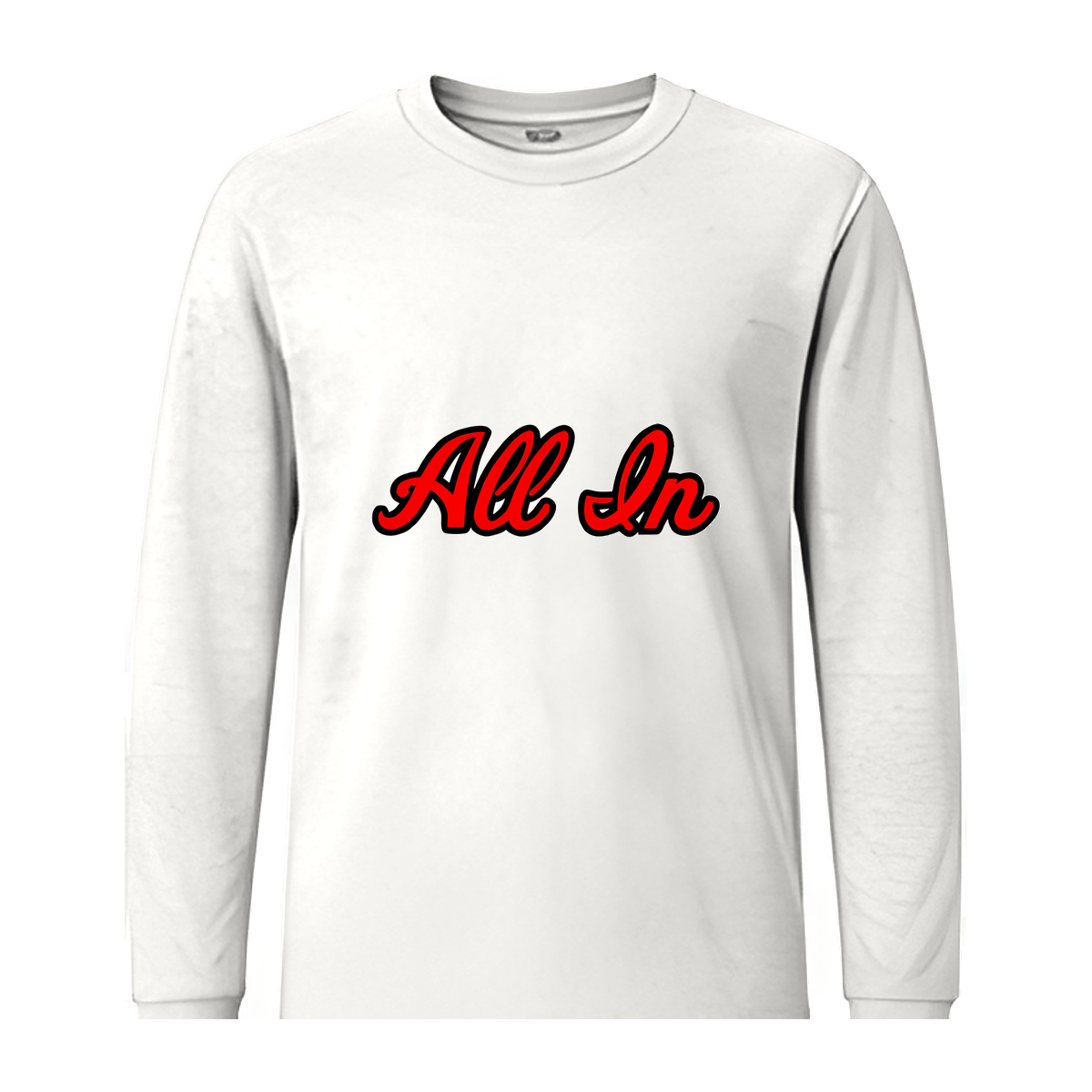 All In Basketball Academy Script Long Sleeve Tee — White