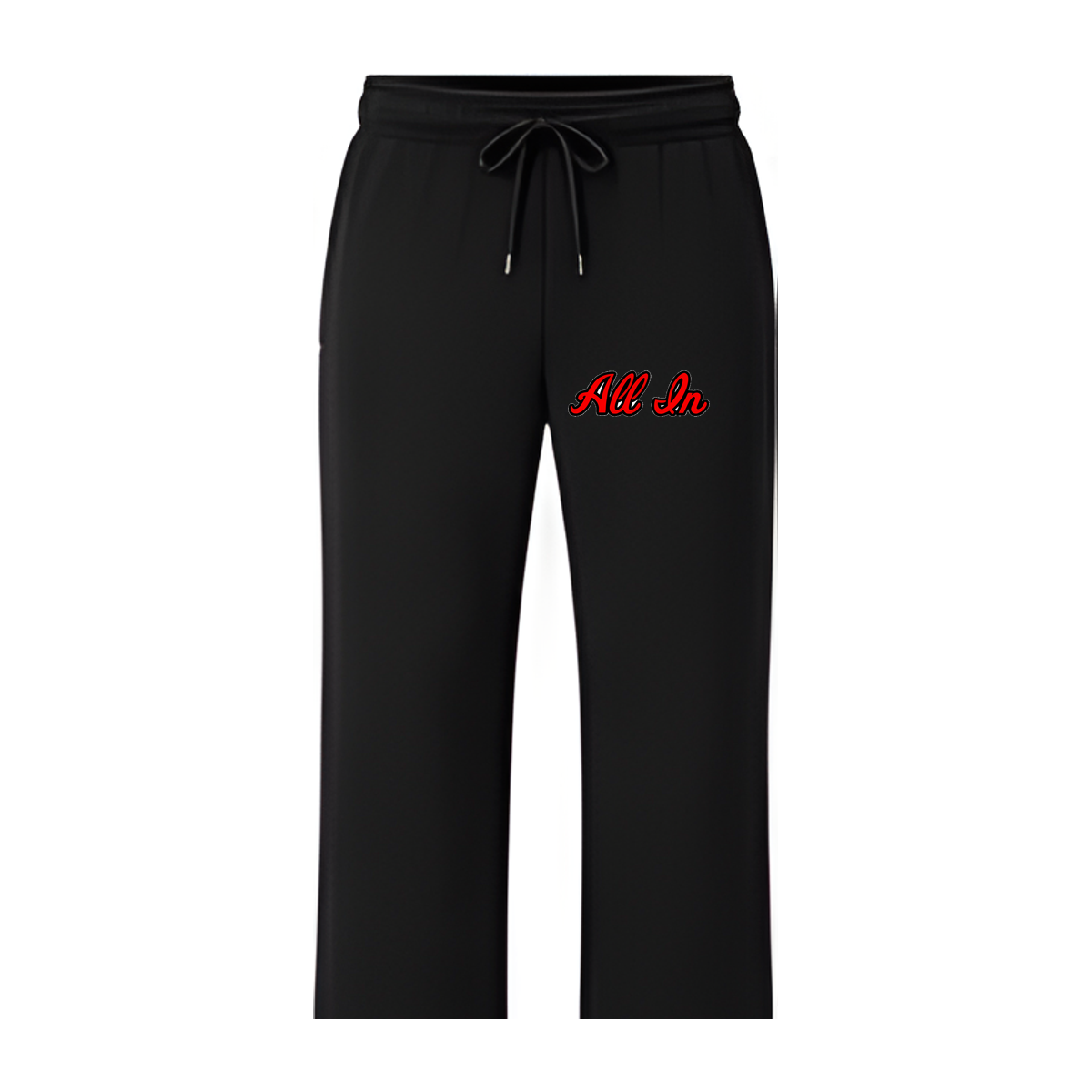 All In Basketball Academy Script Open-Bottom Sweatpants — Black