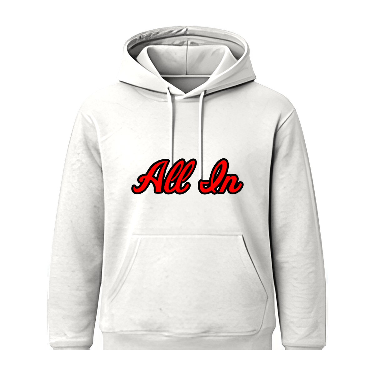 All In Basketball Academy Swoosh Script Fleece Hoodie — White