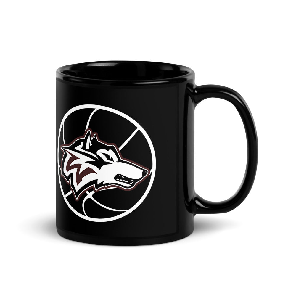 Woodcreek Girls Basketball Black Mug, 11 oz