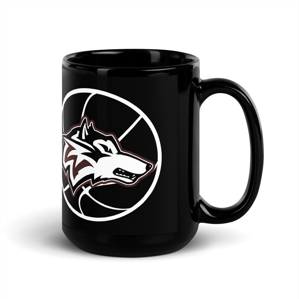 Woodcreek Girls Basketball Black Mug, 15 oz