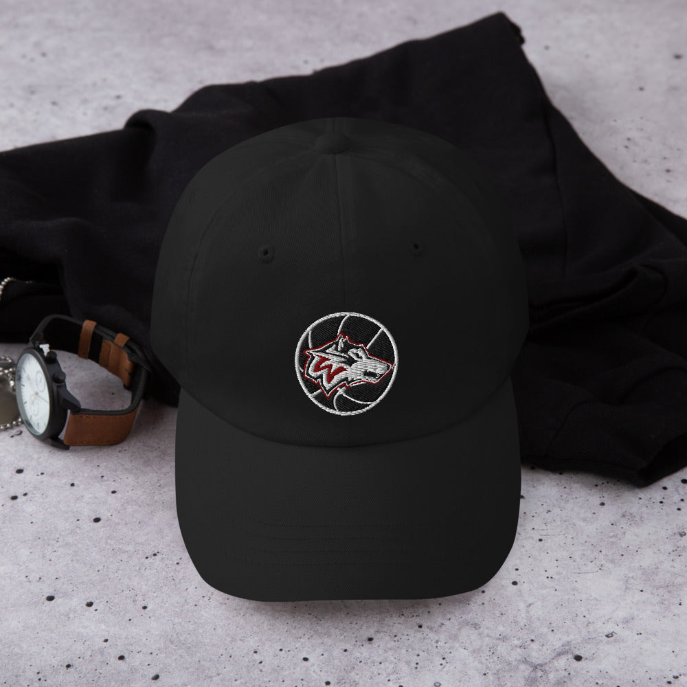 Woodcreek Girls Basketball Embroidered Dad Hat, Black (lifestyle)