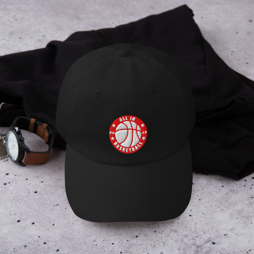 All In Basketball Academy Embroidered Dad Hat, Black (lifestyle)