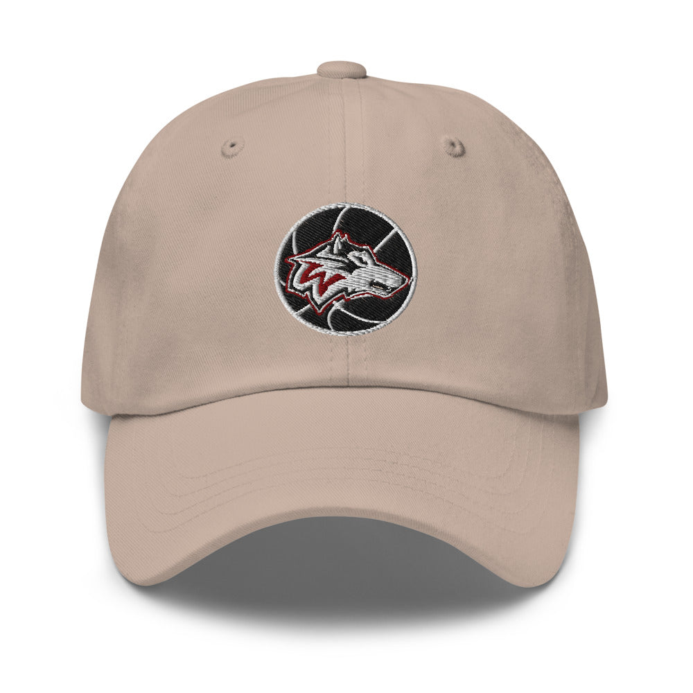 Woodcreek Girls Basketball Embroidered Dad Hat, Stone