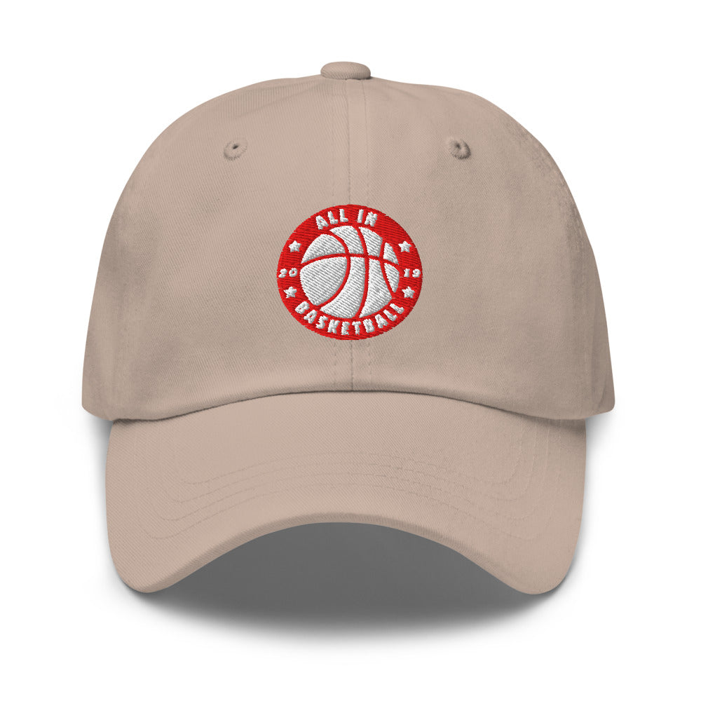 All In Basketball Academy Embroidered Dad Hat, Stone