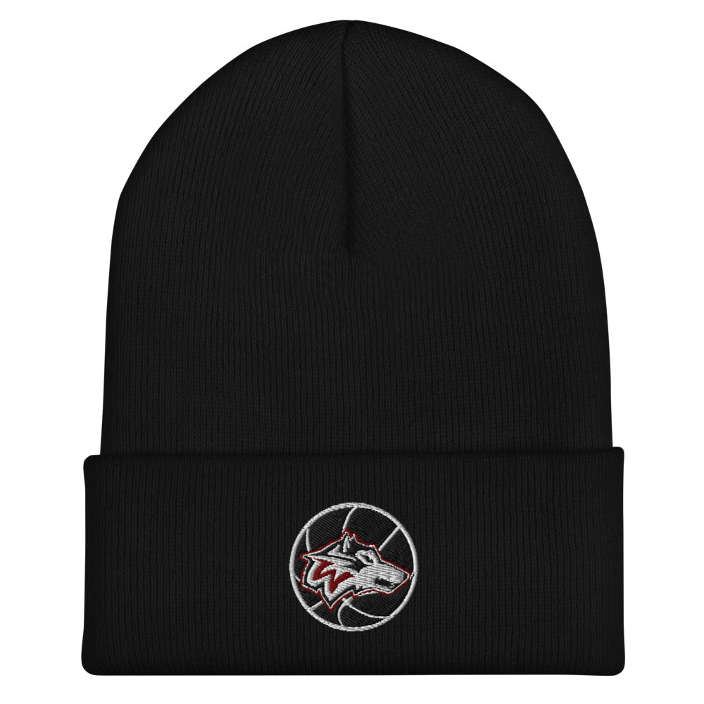 Woodcreek Girls Basketball Cuffed Beanie, Black