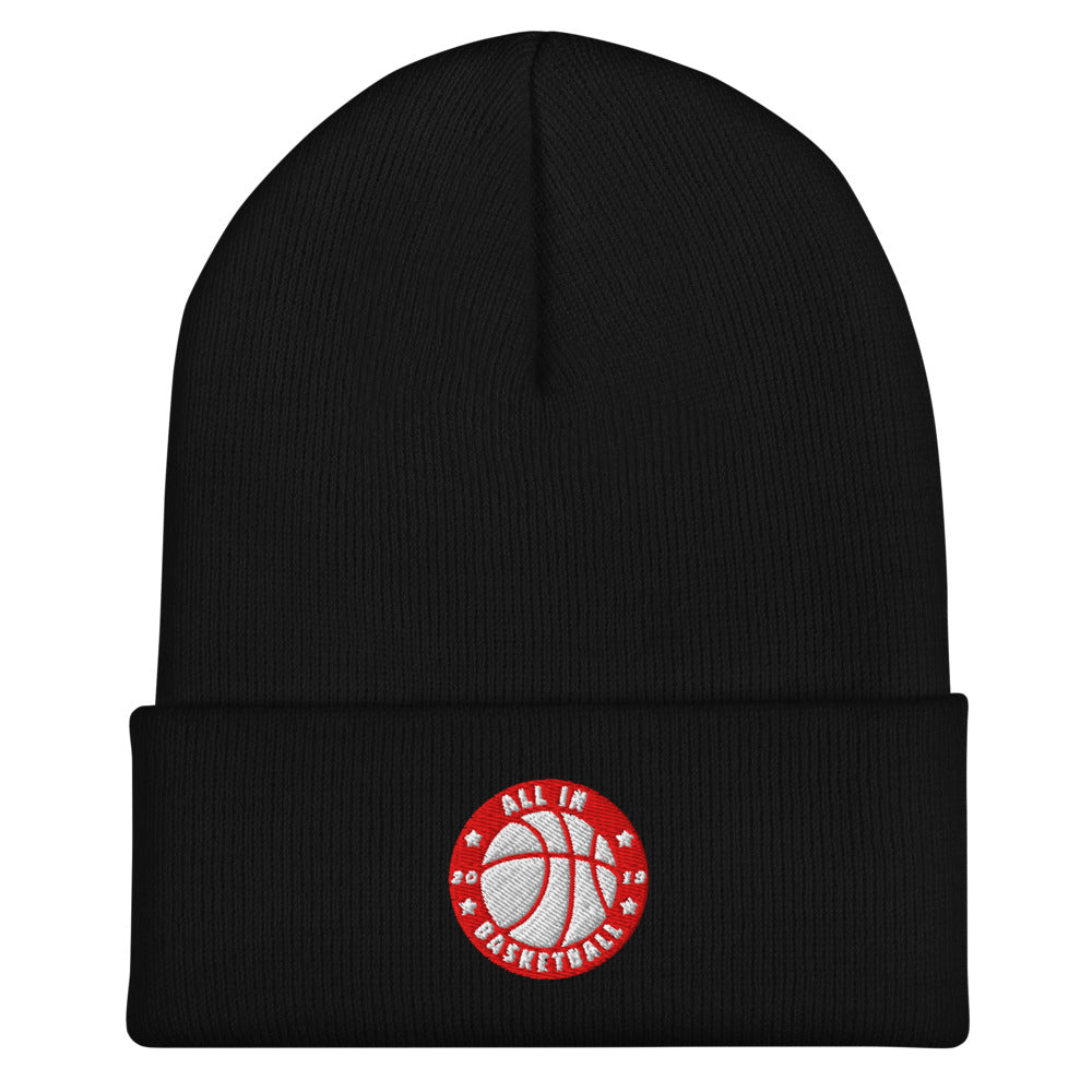 All In Basketball Academy Cuffed Beanie, Black