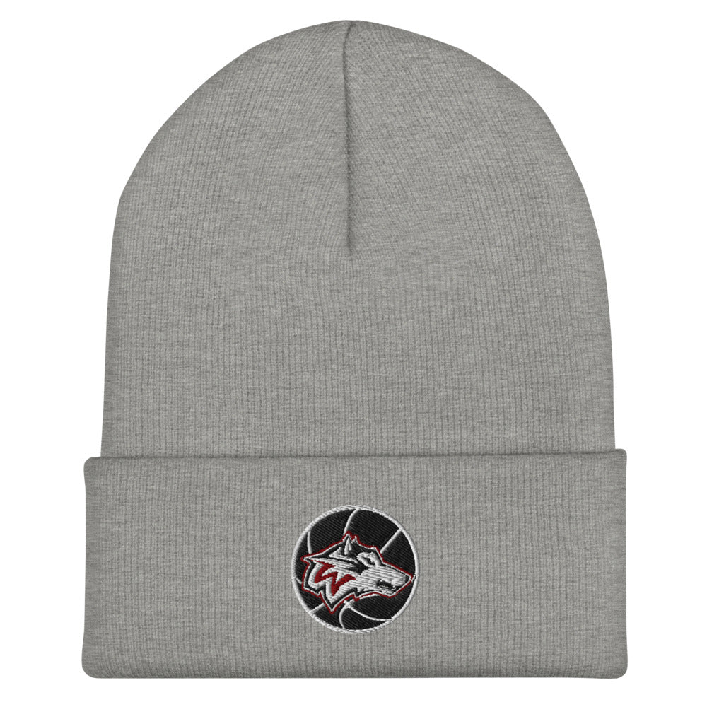 Woodcreek Girls Basketball Cuffed Beanie, Heather Grey