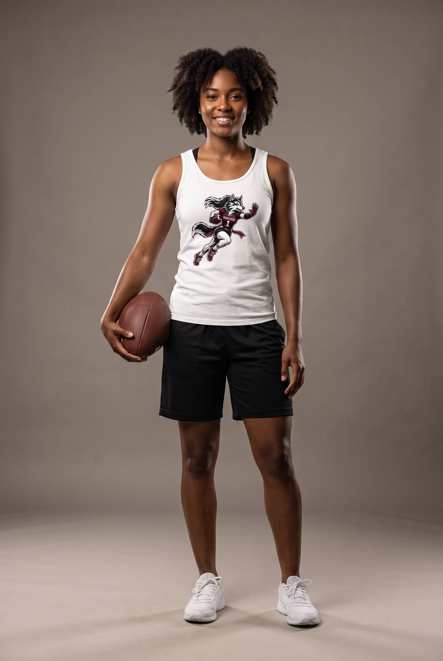 Woodcreek stiff arm unisex tank — editorial, worn by athlete