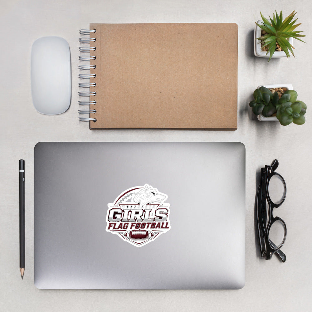 Woodcreek Girls Flag Football Logo Sticker (lifestyle)