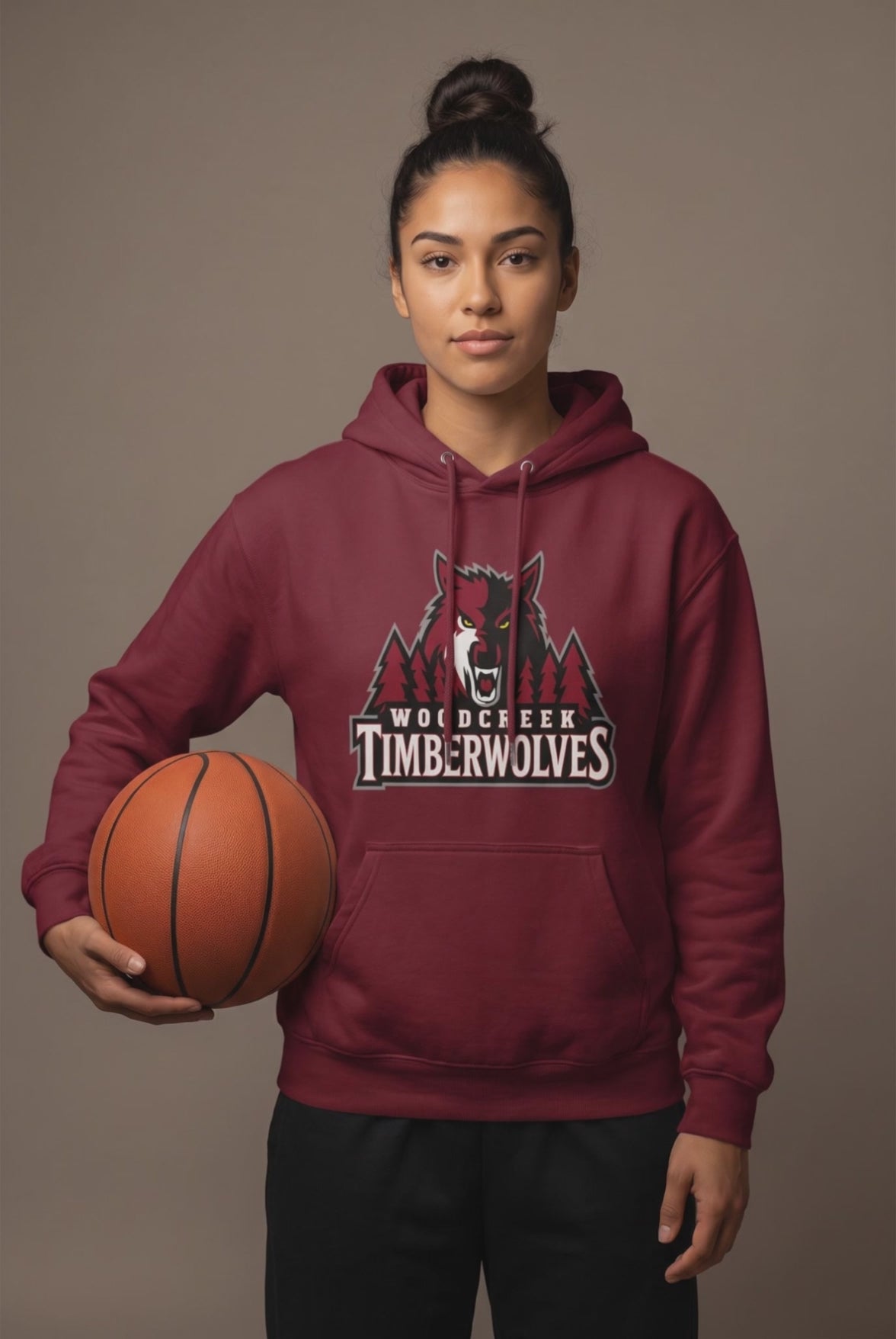 Woodcreek Timberwolves hoodie — editorial loop