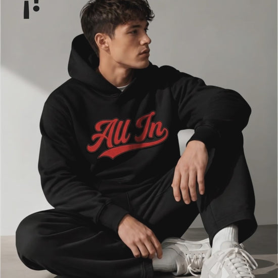 All In swoosh script hoodie — editorial video