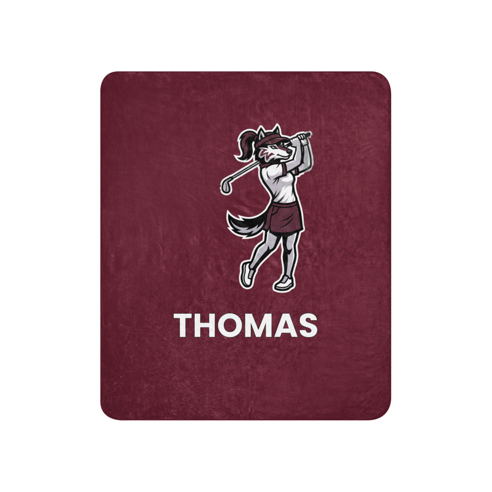 Woodcreek Girls Golf Personalized Sherpa Blanket