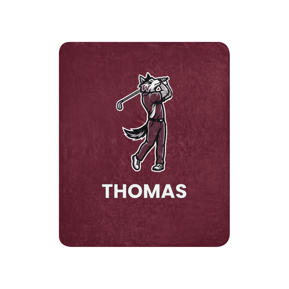 Woodcreek Boys Golf Personalized Sherpa Blanket