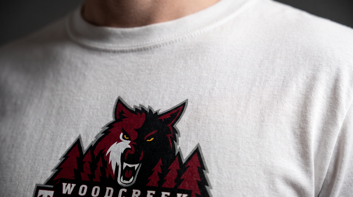 Woodcreek Timberwolves long sleeve — logo detail