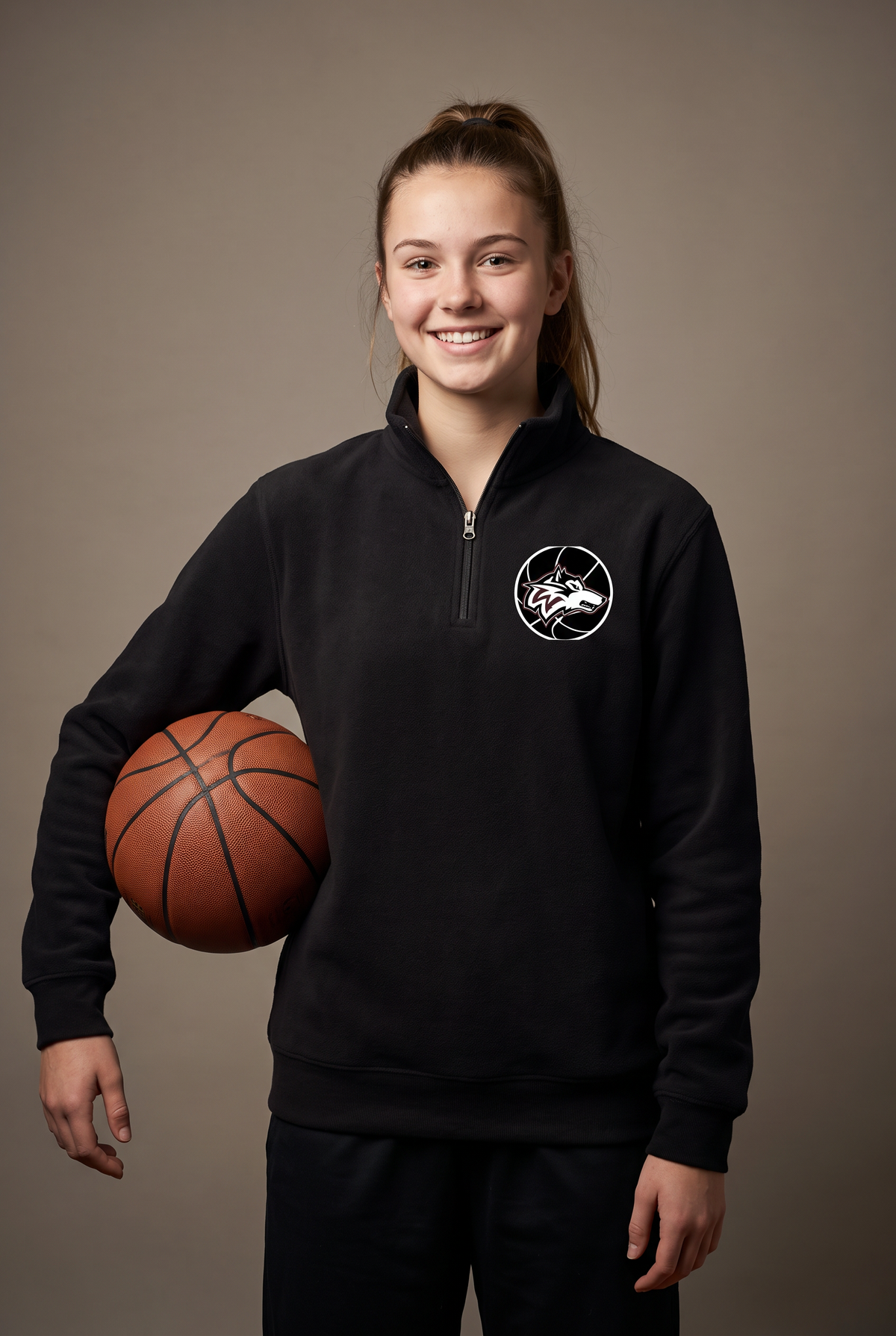 Woodcreek Wolfball quarter zip — editorial, worn by athlete