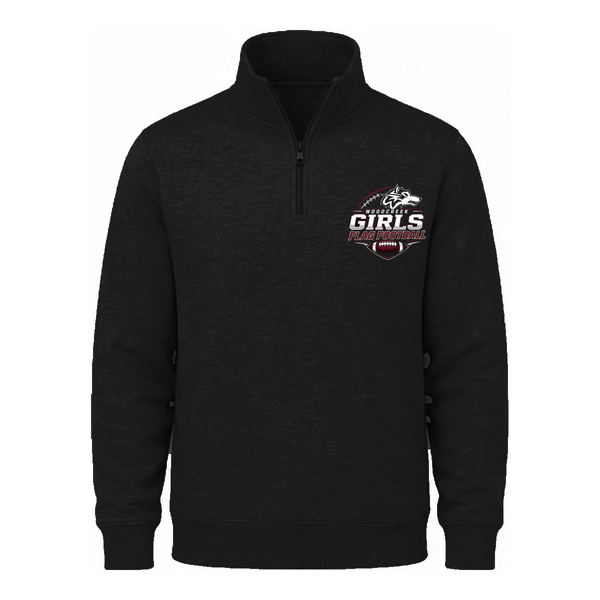 Woodcreek Girls Flag Football Quarter Zip — Black