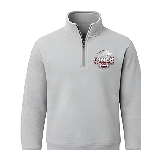 Woodcreek Girls Flag Football Quarter Zip — Gray