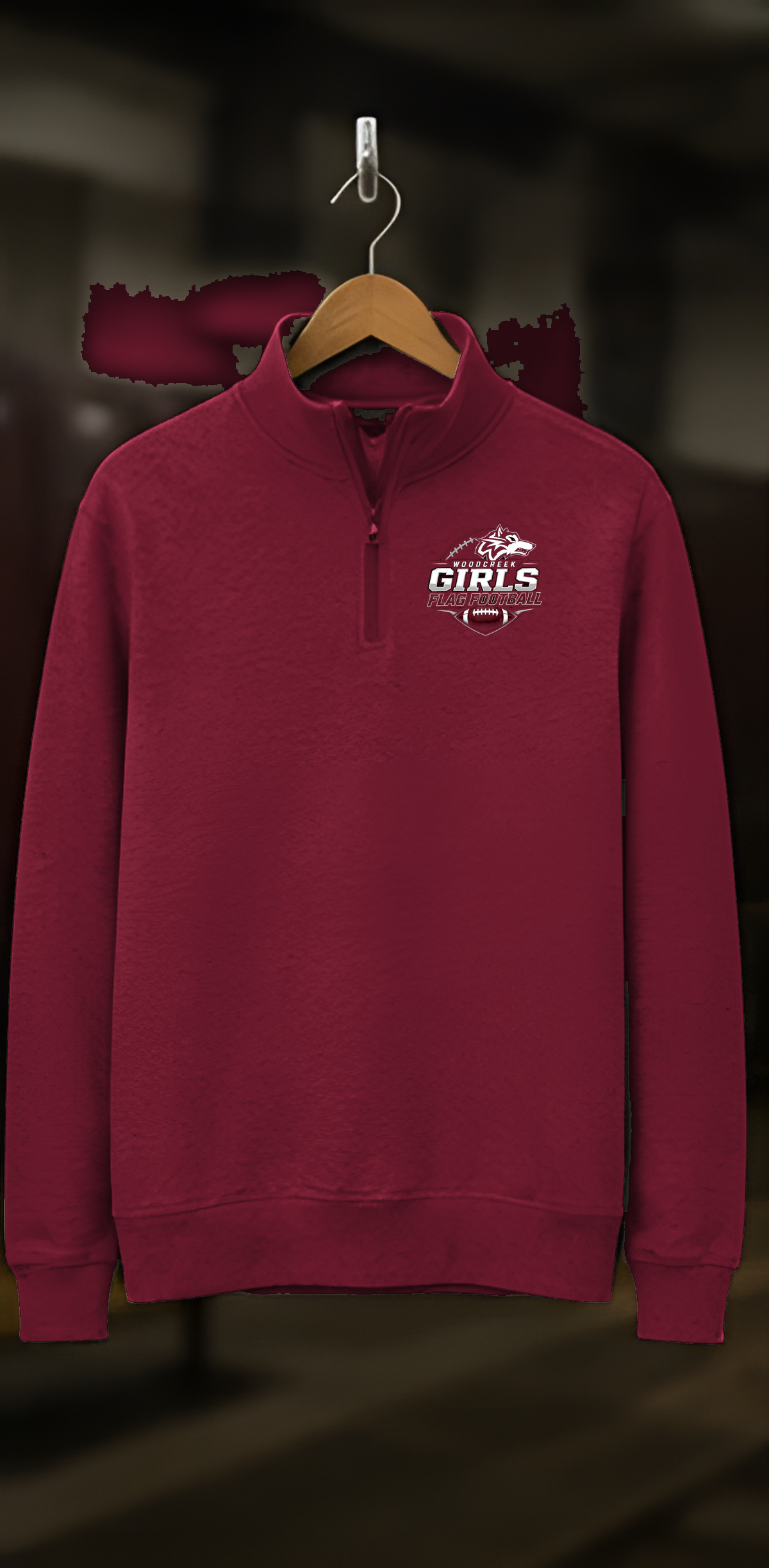 Woodcreek Girls Flag Football Quarter Zip — locker