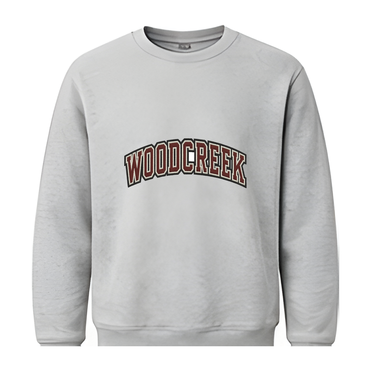 Woodcreek Girls Basketball College Letter Fleece Crewneck — Gray