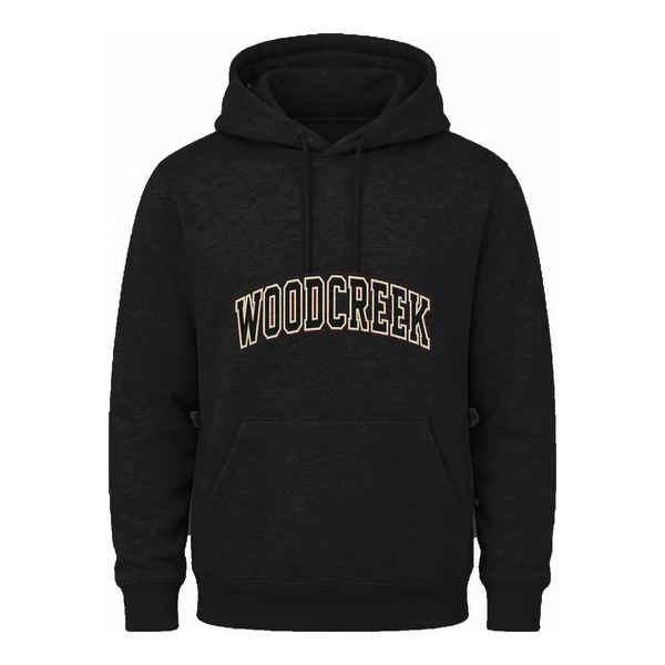 Woodcreek Girls Basketball College Letter Fleece Hoodie — Black