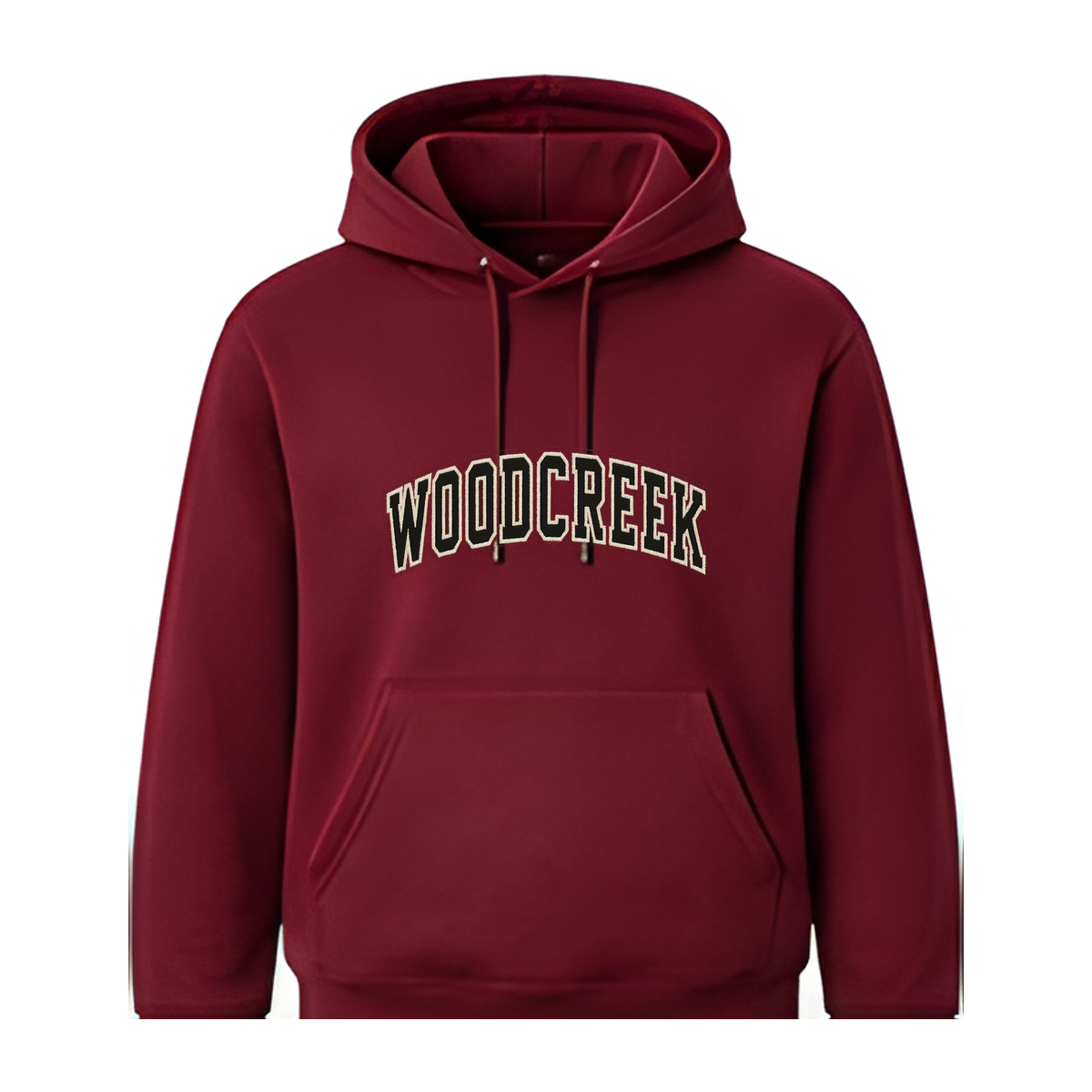 Woodcreek Girls Basketball College Letter Fleece Hoodie — Maroon