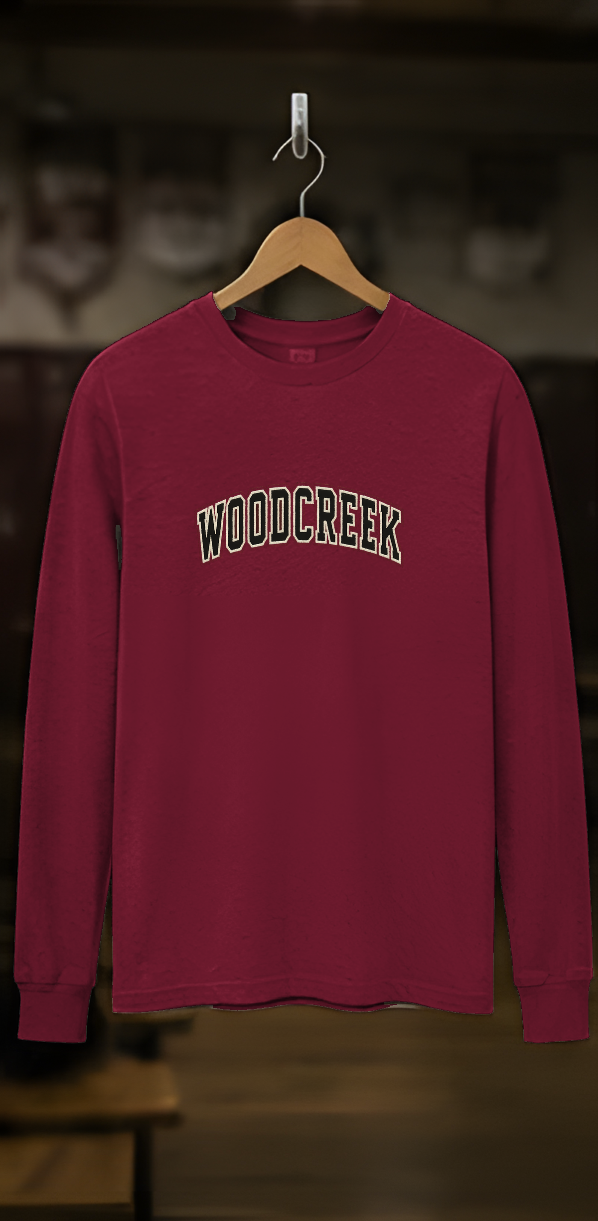 Woodcreek Girls Basketball College Letter Long Sleeve Tee — locker