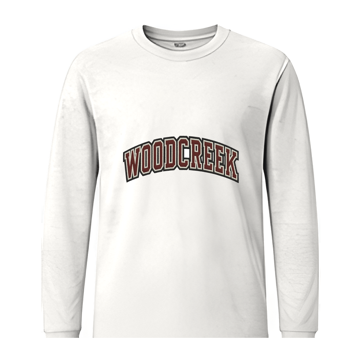 Woodcreek Girls Basketball College Letter Long Sleeve Tee — White
