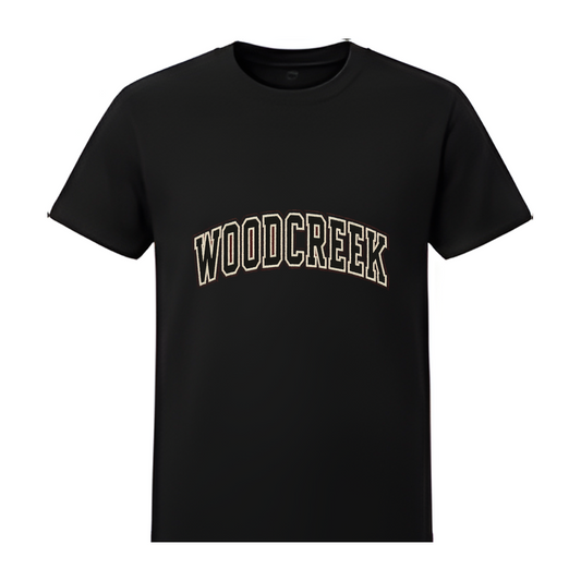 Woodcreek Girls Basketball College Letter Value Tee — Black