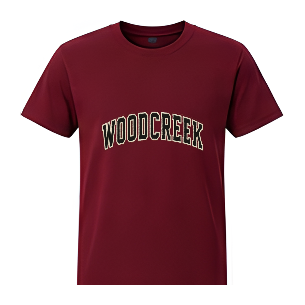 Woodcreek Girls Basketball College Letter Value Tee — Maroon