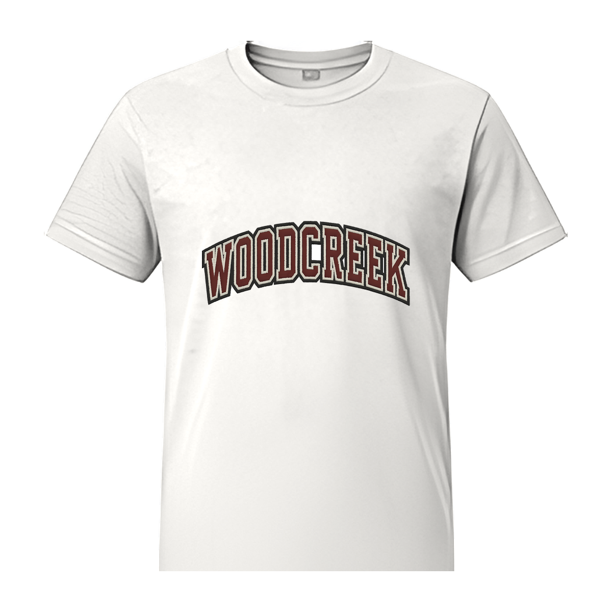 Woodcreek Girls Basketball College Letter Value Tee — White