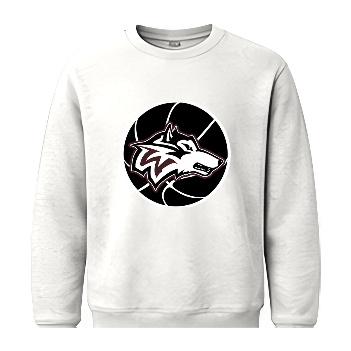 Woodcreek Girls Basketball Fleece Crewneck — White