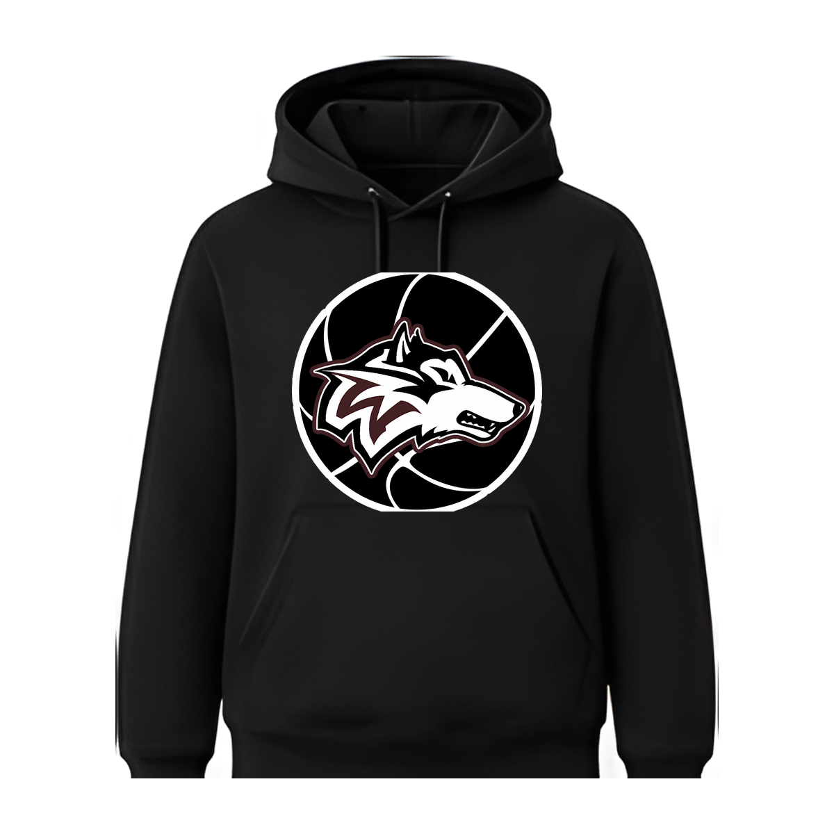 Woodcreek Girls Basketball Fleece Hoodie — Black