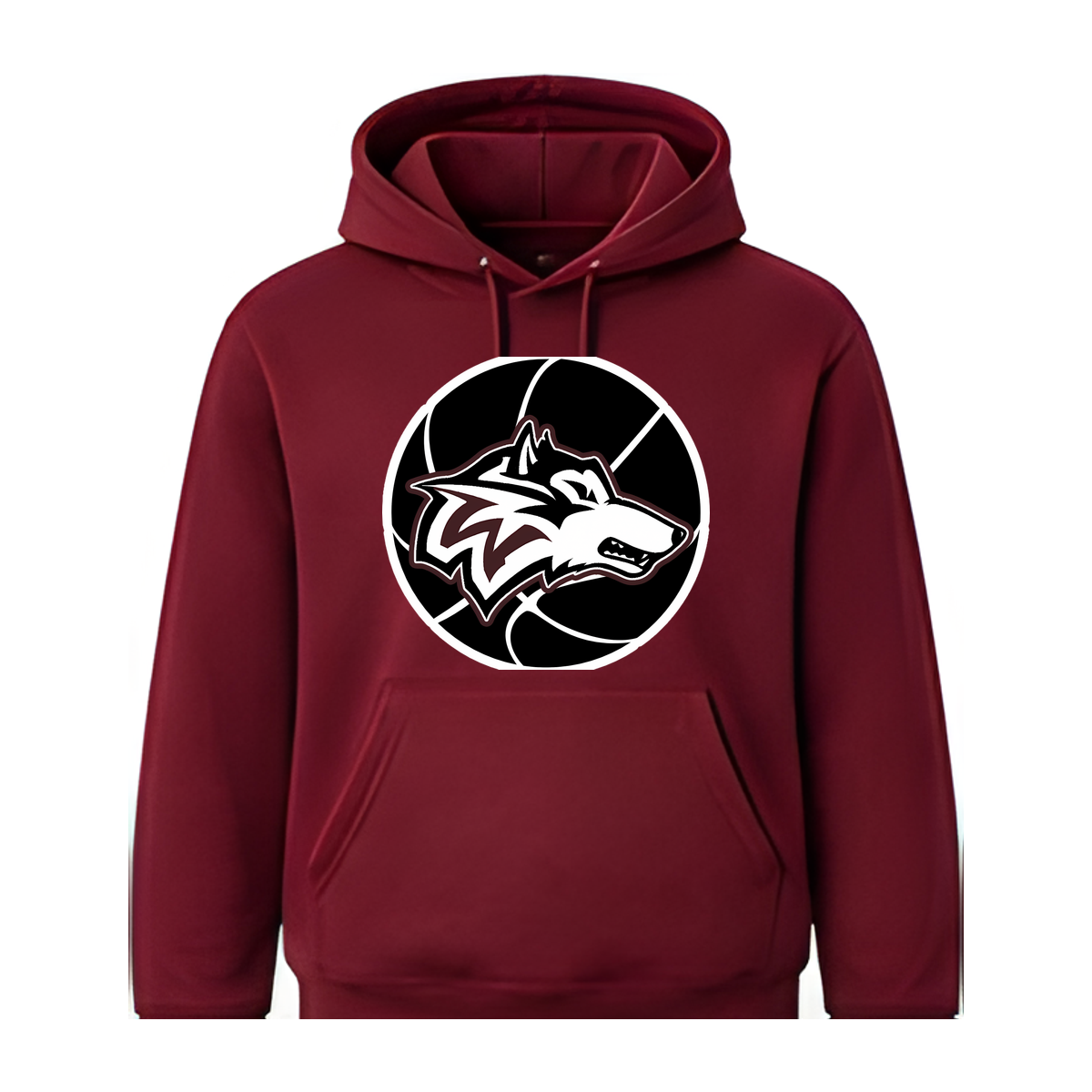 Woodcreek Girls Basketball Fleece Hoodie — Maroon