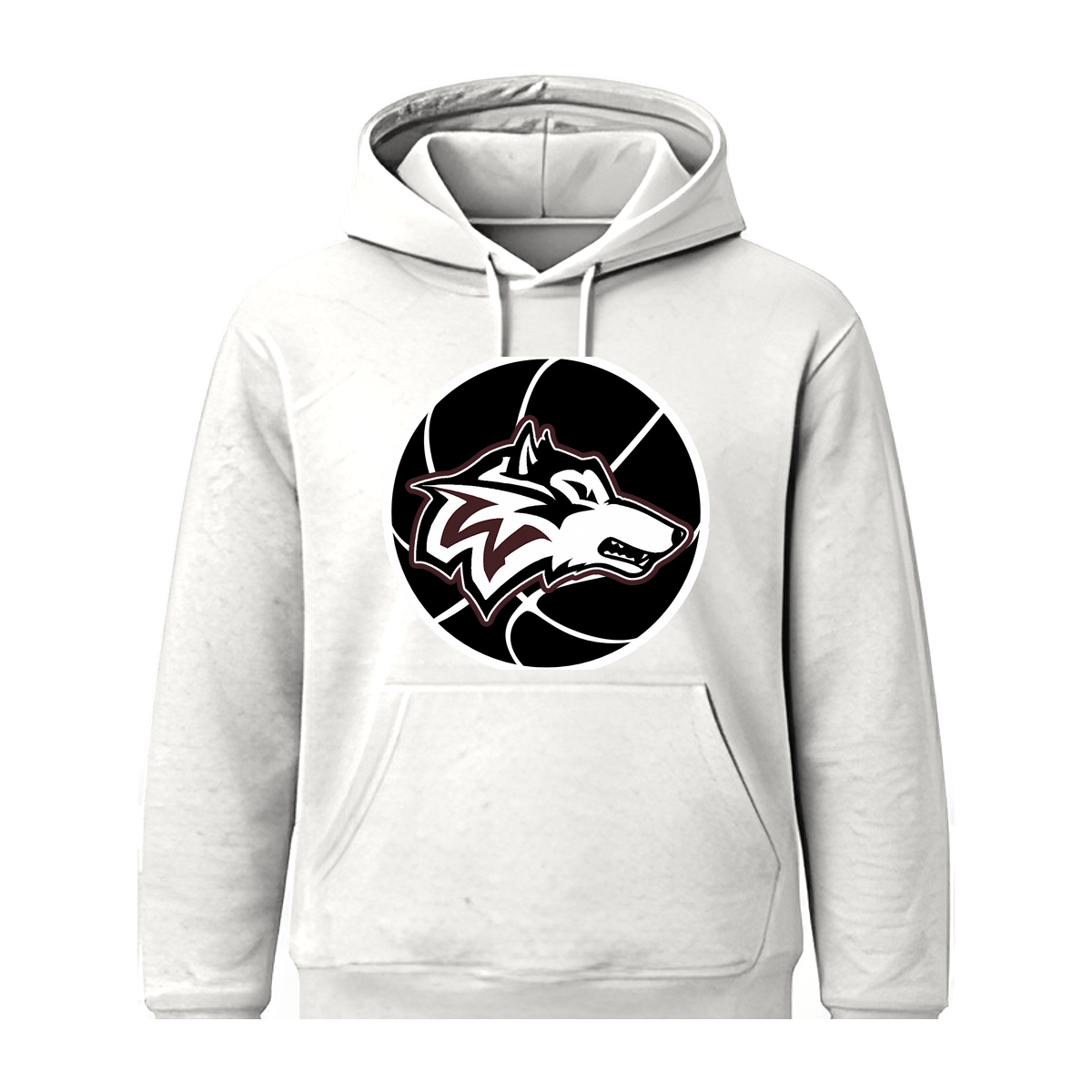 Woodcreek Girls Basketball Fleece Hoodie — White