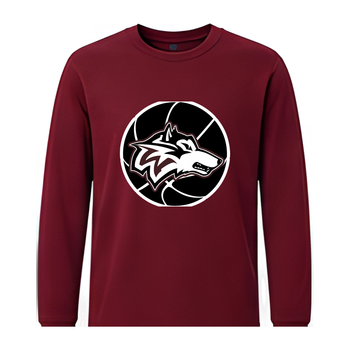 Woodcreek Girls Basketball Long Sleeve Tee — Maroon